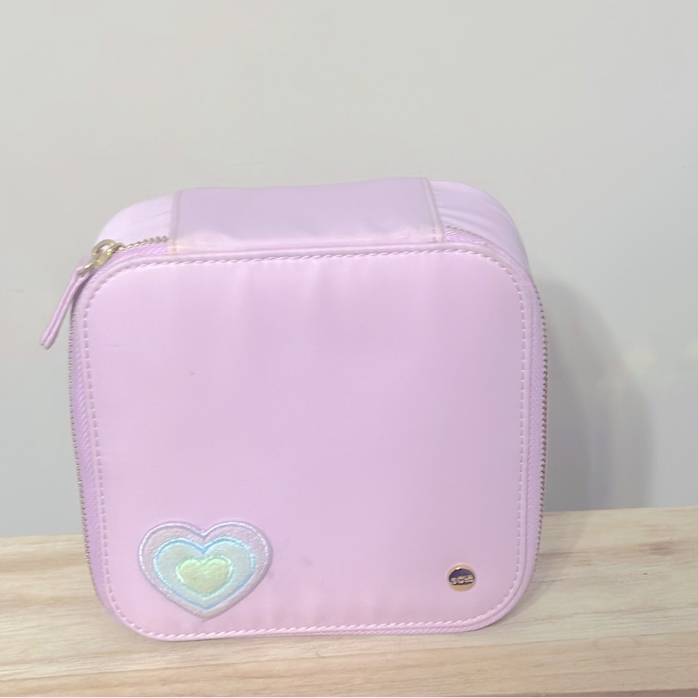 Colorful pink eyeglass or make up case